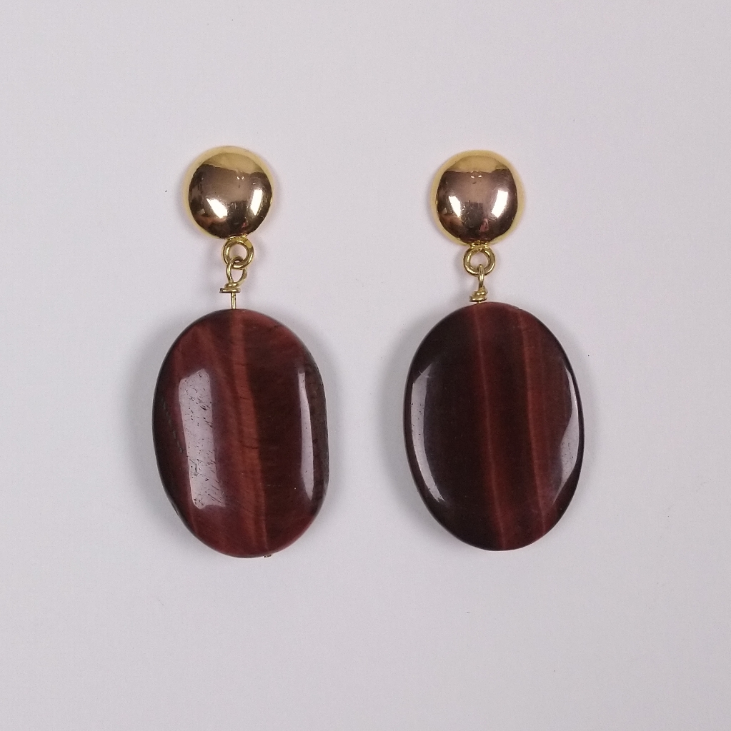 Semiprecious Stones With 18k Gold Over Sterling Posts 55$